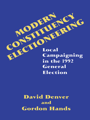 cover image of Modern Constituency Electioneering